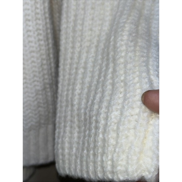 Time And Tru Women's Textured Cowl Neck Sweater X-LARGE (16-18) Cream Color - Picture 5 of 6